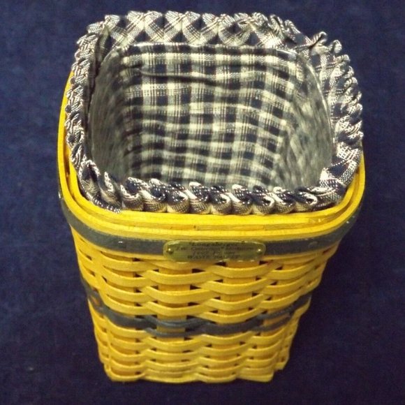 Longaberger 1997 C.C. J.W. Collection Miniature Waste Basket Combo New in Box - Picture 3 of 11